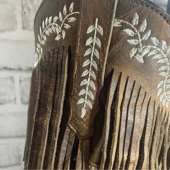 Wildflowers Brown Fringe Western Boot. Women’s size 8. Preowned. Missing fringe. - Picture 2 of 15